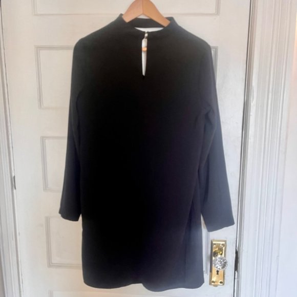 Lord & Taylor Black Dress with Front Cutout, S - Picture 2 of 2